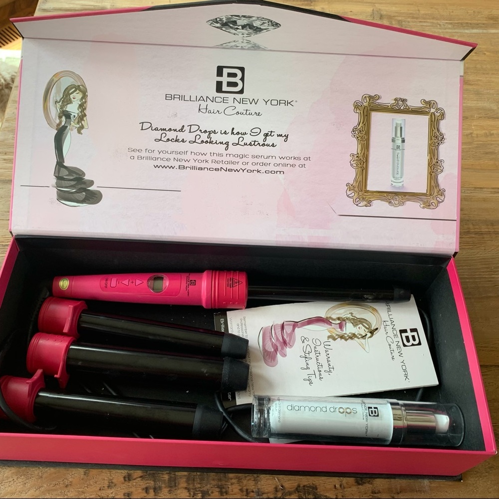 Brilliance 4 barrel clipless curling iron set